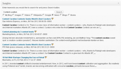 insights content curation plugin