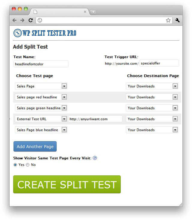 wp split tester pro 1